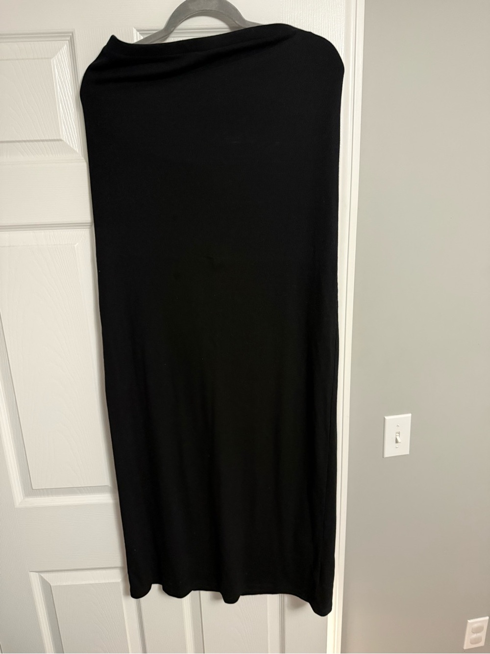 Target Black Ribbed Midi Dress